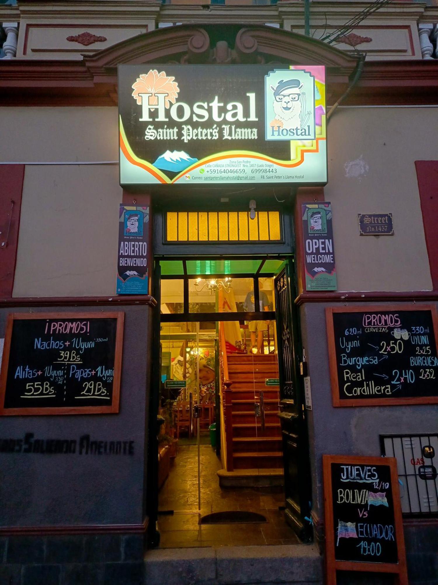Saint Peter'S Llama Hostal La Paz Dış mekan fotoğraf